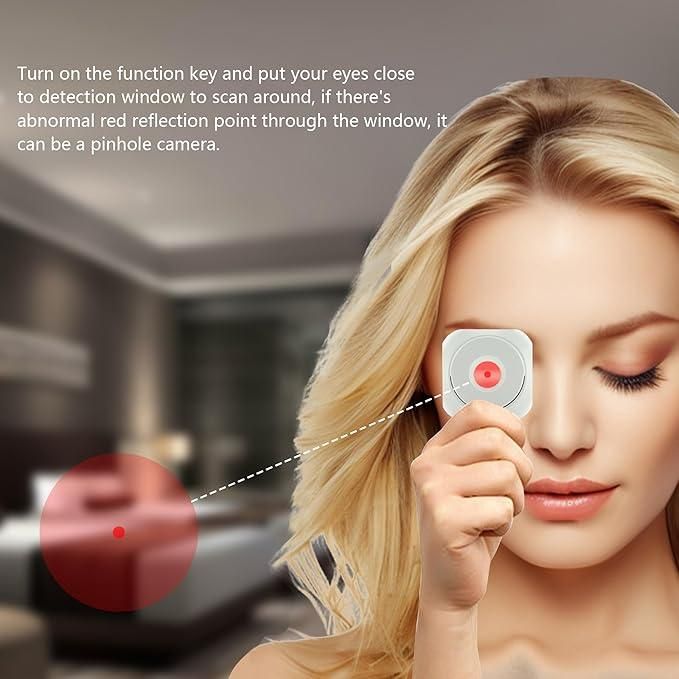 Mini Hidden Camera Detector with Infrared Lens Finder – Long-Range RF Signal Scanner for Spy Cameras | Portable & Rechargeable