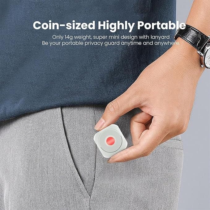 Mini Hidden Camera Detector with Infrared Lens Finder – Long-Range RF Signal Scanner for Spy Cameras | Portable & Rechargeable