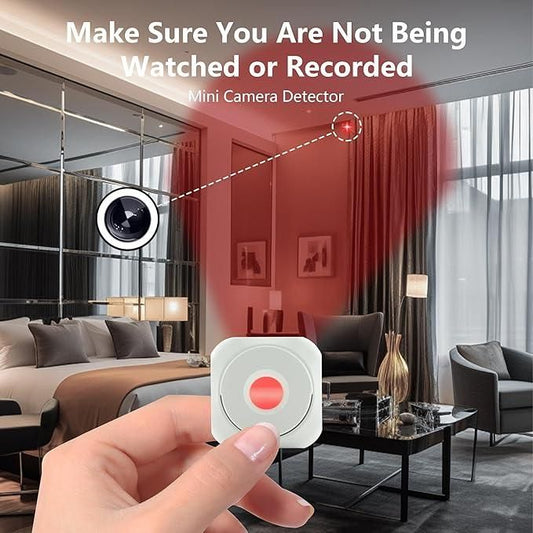 Mini Hidden Camera Detector with Infrared Lens Finder – Long-Range RF Signal Scanner for Spy Cameras | Portable & Rechargeable