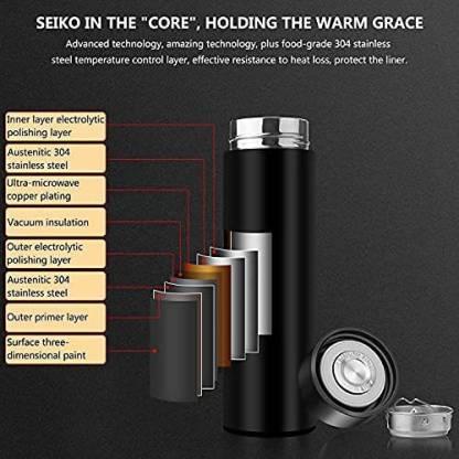 500ML Smart Stainless Steel Thermos Bottle – Double Wall Vacuum Insulated Flask with LCD Temperature Display