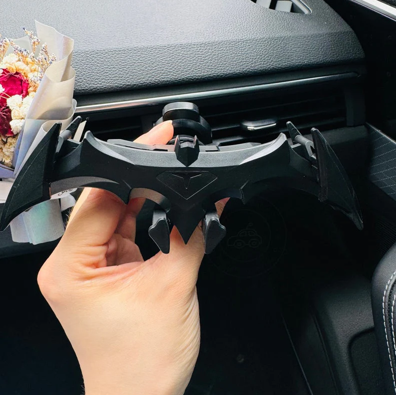 Batman Car Phone Holder Mount – Bat-Themed Foldable Headrest Hook and Smartphone Stand, Universal Fit for All Cars, Strong Grip, Easy Install, Cool Interior Accessory for Superhero Fans